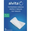 Garza Compressa Adesiva Alvita Tnt 10X8Cm 5 Pezzi Cerotti Post Operatori Classici