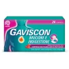 Gaviscon Bruciore E Indigestione 24 Cpr Masticabili 250 Mg +106,5 Mg + 187,5 Mg Gusto Frutti Rossi