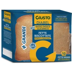 GIUSTO DIABEL FETTE BISCOTTATE SENZA ZUCCHERI AGGIUNTI 150G