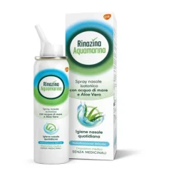 Glaxosmithkline Rinazina Aquamarina Spray Nasale Isotonico Con Aloe Vera 100 Ml