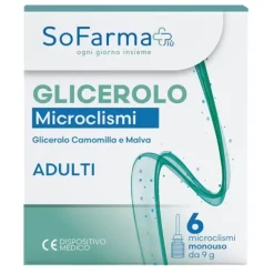 Glicerolo Microclismi Adulti 9 G 6 Pezzi Sofarmapiu' Lassativi Azione Immediata