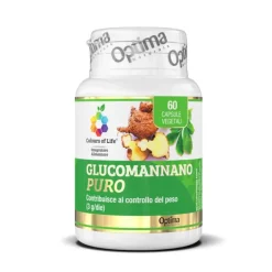 Glucomannano Puro Colours Of Life 60 Capsule Vegetali Integratore Per Il Controllo Del Peso Con Gluc