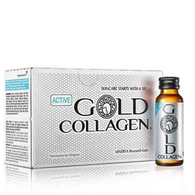 Gold Collagen Active Integratore 10 Flaconcini Salute Della Pelle Ed Anti-Invecchiamento