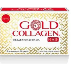 Gold Collagen Forte Integratore Antiage 10 Flaconcini Salute Della Pelle Ed Anti-Invecchiamento