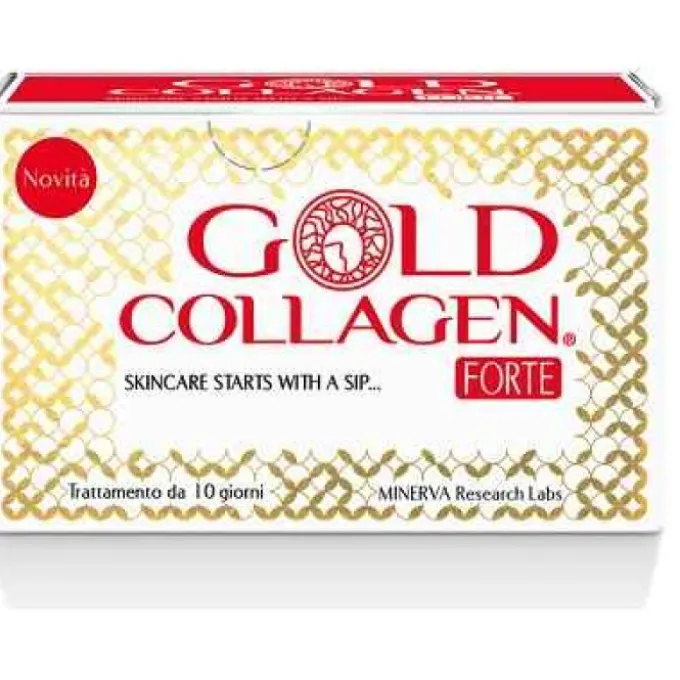 Gold Collagen Forte Integratore Antiage 10 Flaconcini Salute Della Pelle Ed Anti-Invecchiamento