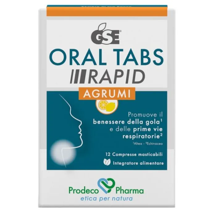 Gse Oral Tabs Rapid Agrumi 12 Compresse Masticabili