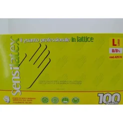 Guanto Monouso Sensilatex In Lattice Talcato Aql 1,0 Taglial 100 Pezzi
