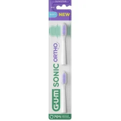 GUM SONIC ORTHO REFILL TESTINE DI RICAMBIO (2 PEZZI) - PRODOTTO PER L'IGIENE ORALE ORTODONTICA