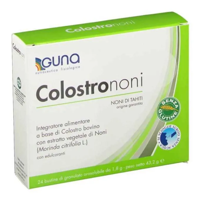 Guna Colostrononi Integratore Intestinale 24 Bustine Orosolubili Immunostimolanti
