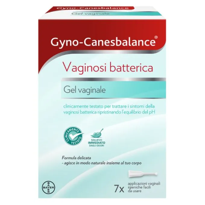 Gyno-Canesbalance Gel Vaginale Contro Vaginosi Batterica E Infezioni Vaginali 7 Flaconcini Applicatori Monouso