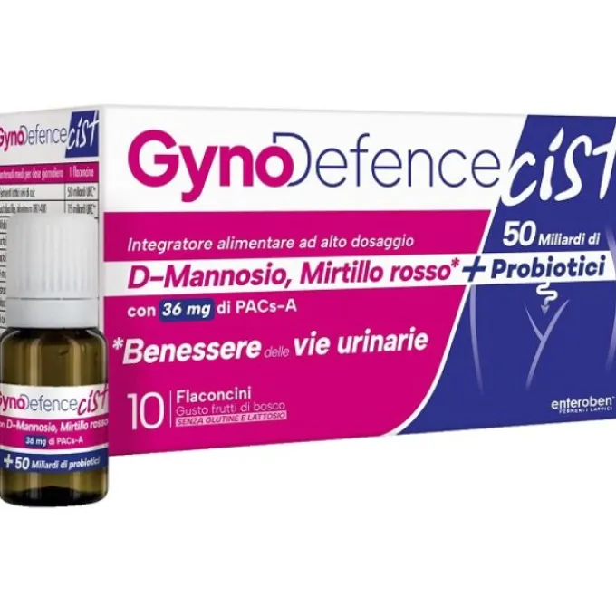 Gyno Defence Cist 50 Miliardi 10 Flaconcini 10 Ml Gusto Frutti Di Bosco Senza Glutine Senza Lattosio Con Zucchero Con Edulcorante