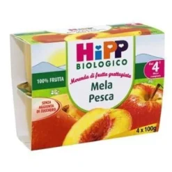 Hipp Biologico Merenda Di Frutta Mela E Pesca 4X100G