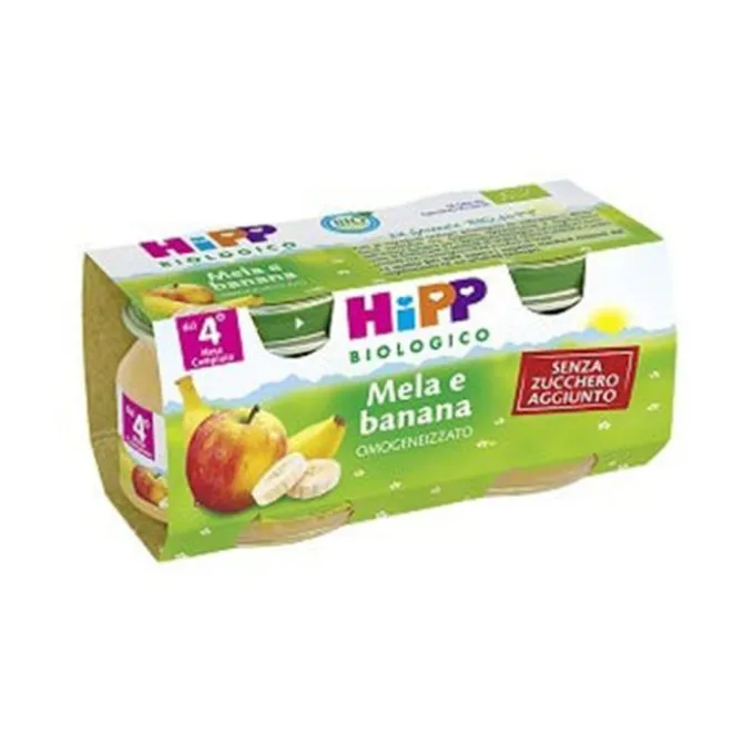 Hipp Biologico Merenda Mela E Banana 4 X 100 G Frutta