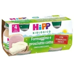 Hipp Biologico Omogeneizzato Formaggino Prosciutto Cotto 2X80G Formaggio