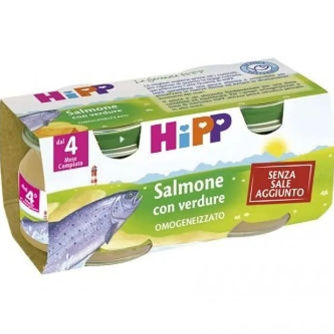 Hipp Biologico Omogeneizzato Salmone 2 X 80 G Pesce
