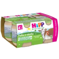 Hipp Bio Omogeneizzato Pollo E Vitello 4 Pezzi Da 80 G