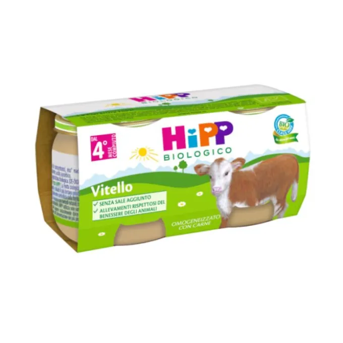 Hipp Bio Omogeneizzato Vitello 2 Pezzi Da 80 G