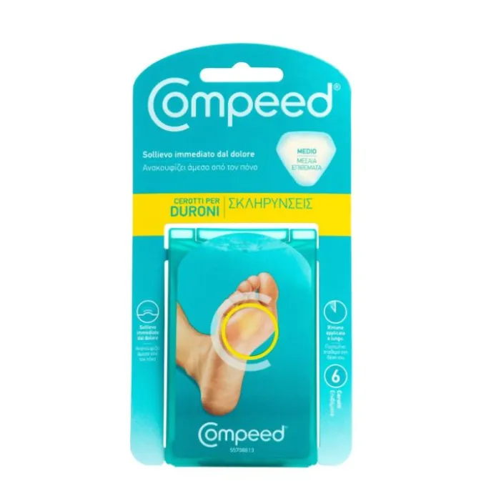 Hra Compeed Cerotti Per Duroni Medio 6 Pezzi Calli E Durezze