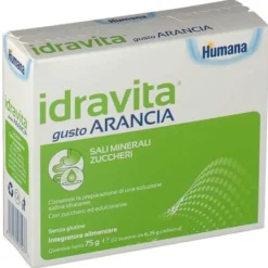 Humana Idravita Arancia Integratore Sali Minerali 12 Bustine Diarrea
