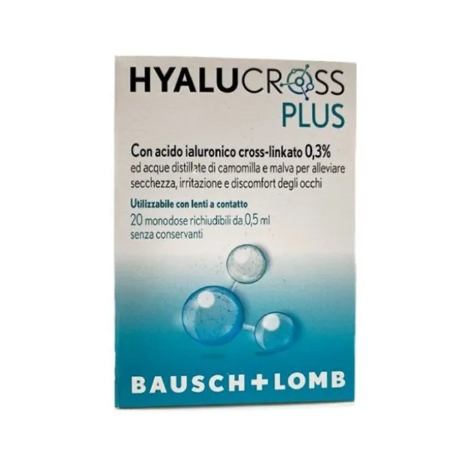 Hyalucross Plus Soluzione 20 Flaconcini Da 0.5Ml Occhi Secchi