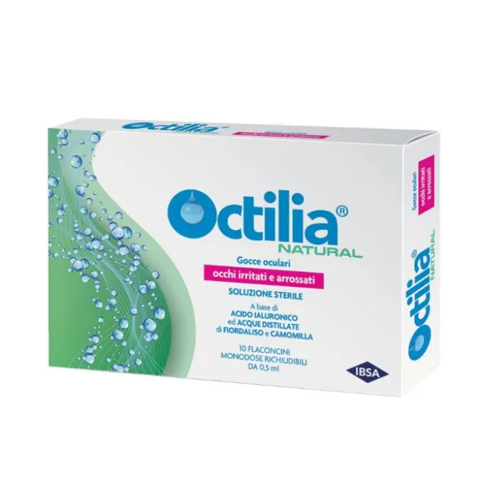 Ibsa Octilia Natural Occhi Irritati E Arrossati Gocce Oculari 10 Flaconcini Monodose