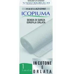 Icopiuma Benda Di Garza Idrofila Orlata M 5X7 Cm Bende Non Elastiche