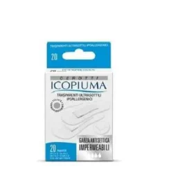 Icopiuma Cerotti Trasparenti Ultrasottili Misura Assortita 20 Pezzi Medicazione Avanzata