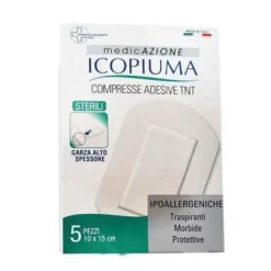 Icopiuma Compresse Adesive In Tnt Adulti 10X15 Cm 5 Pezzi
