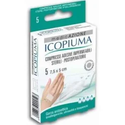 Icopiuma Compresse Adesive Postoperatorie 5X7,5 Cm Cerotti Post Operatori Classici