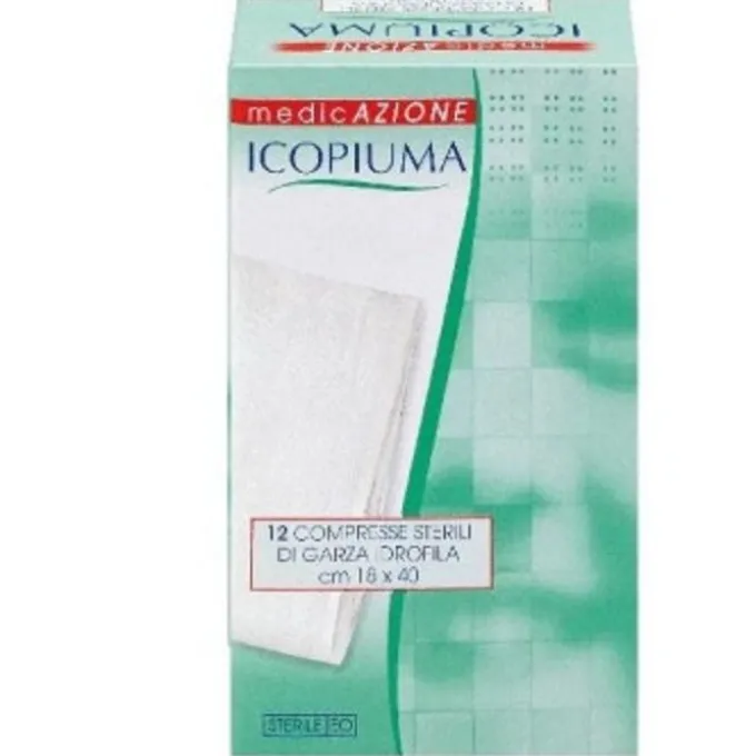 Icopiuma Compresse Sterili Di Garza Idrofila 18X40 Cm 12 Pezzi