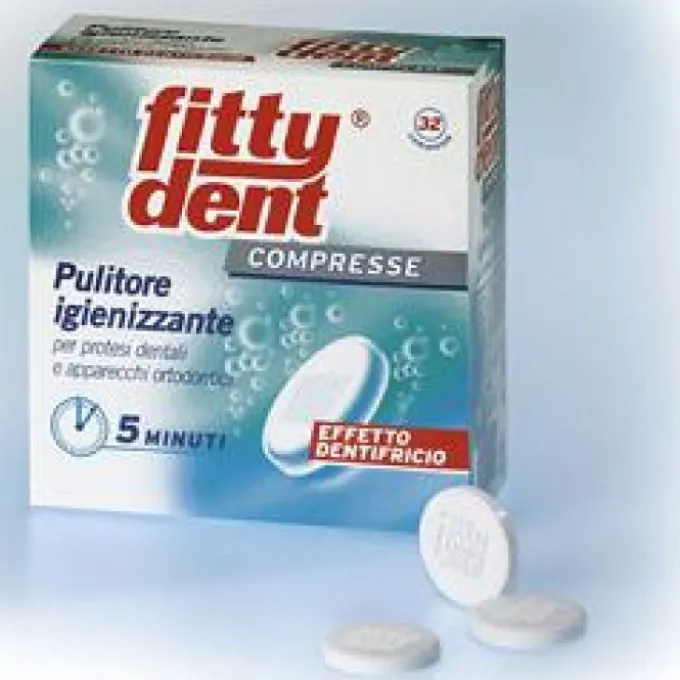 Ideco Fittydent Compresse Igienizzanti Protesi Dentali 32 Compresse Pulizia Protesi