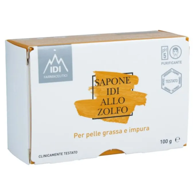 Idi Sapone Zolfo Pelle Grassa Detergente 100 Gr Detersione Pelle Normale