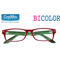 Industrie Ottiche Italiane Srl Corpootto Occhiale Da Lettura Modello Bicolor Rosso/Verde +1 Diottria