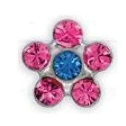 Inverness Med Sanico Inverness Orecchini Fiore Rosa/Zaffiro Gambo Titanio R804St
