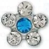 Inverness Orecchini Fiore Crysal/Zaffiri Gambo Titanio R119St