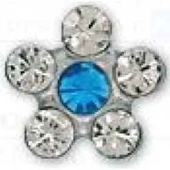 Inverness Orecchini Fiore Crysal/Zaffiri Gambo Titanio R119St