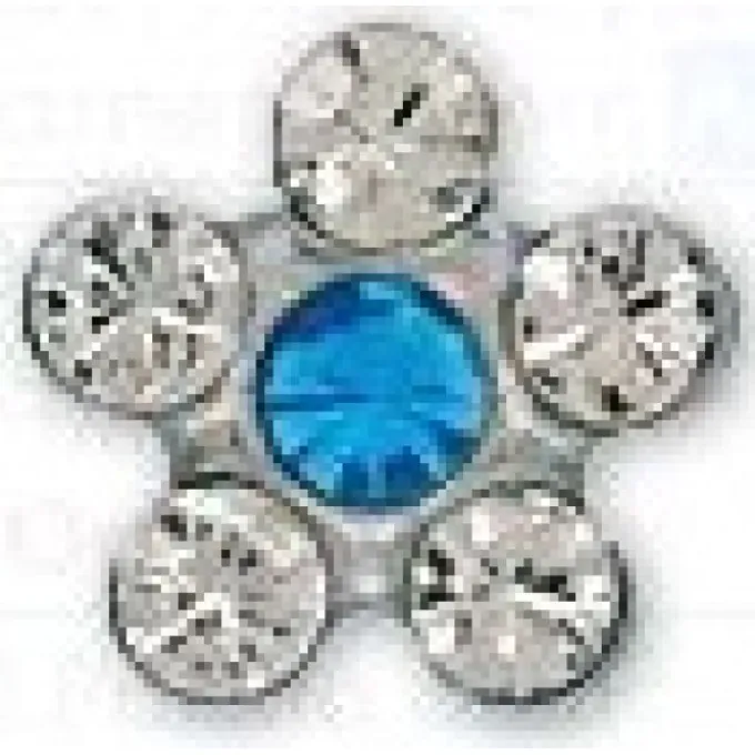 Inverness Orecchini Fiore Crysal/Zaffiri Gambo Titanio R119St