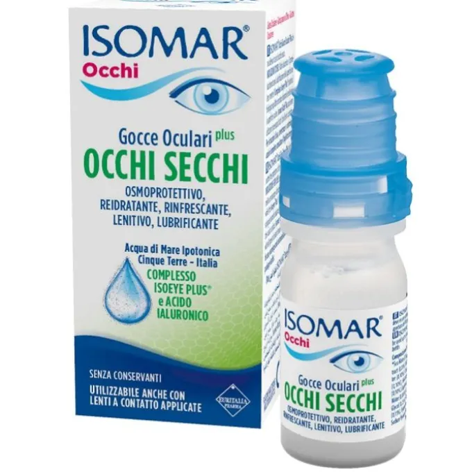 Isomar Occhi Secchi Plus Gocce Oculari Acido Ialuronico 0,20% 10 Ml