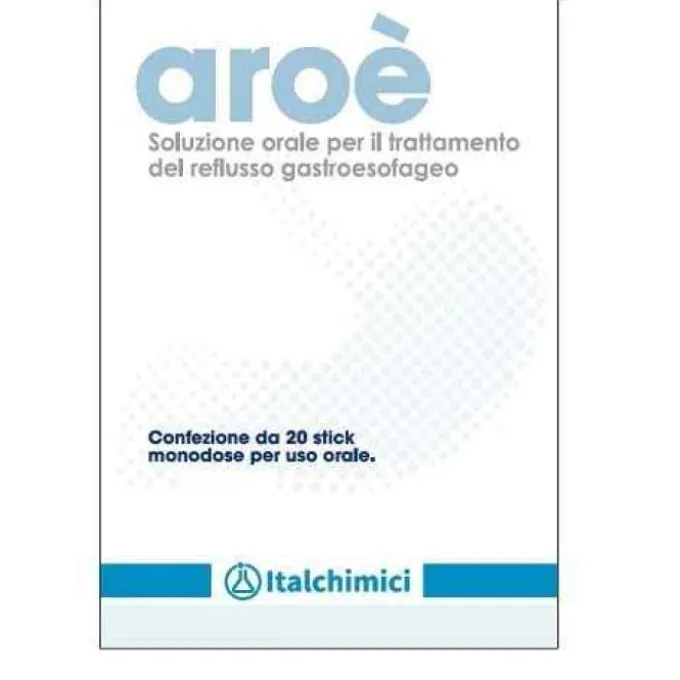 Italchimici Aroe Soluzione Orale Integratore Reflusso Gastroesofageo 20 Stick