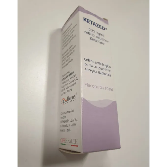 Ketazed Collirio 1 Flaconcino 10 Ml 0,25 Mg/Ml Con Contagocce