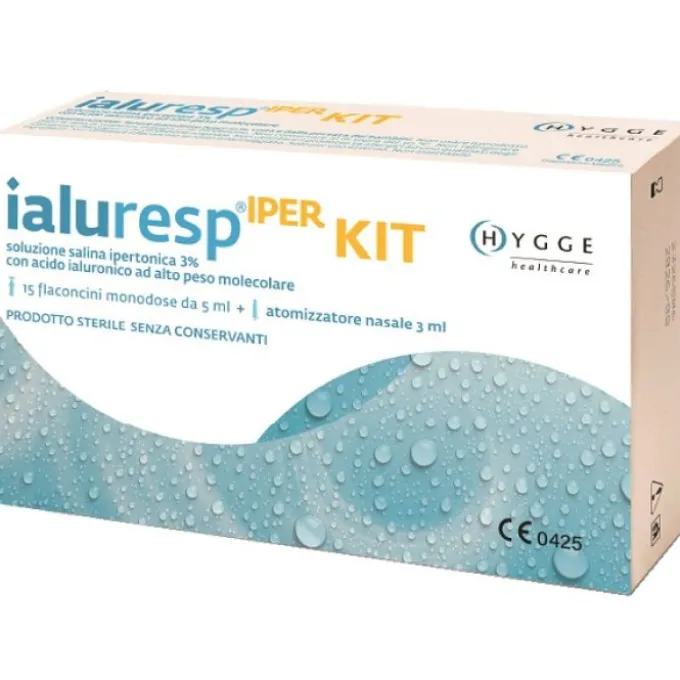 Kit Ialuresp Iper 15 Flaconcini Monodose Da 5 Ml + Atomizzatore Nasale 3 Ml