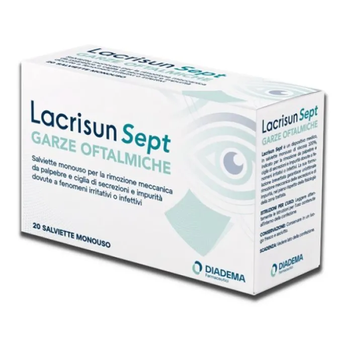 Lacrisun Sept Garze Oftalmiche 20 Salviette Monouso