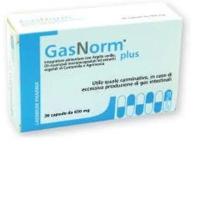 Laerbium Gasnorm Plus Integratore 36 Capsule Gonfiore