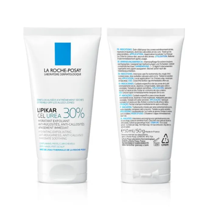 La Roche-Posay Lipikar Gel Urea 30% Idratante Esfoliante Con Urea 30% E Niacinamide 50Ml