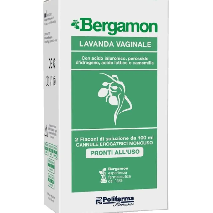 Lavanda Vaginale Bergamon 2 Flaconi Da 100 Ml + 2 Cannule Erogatrici Monouso