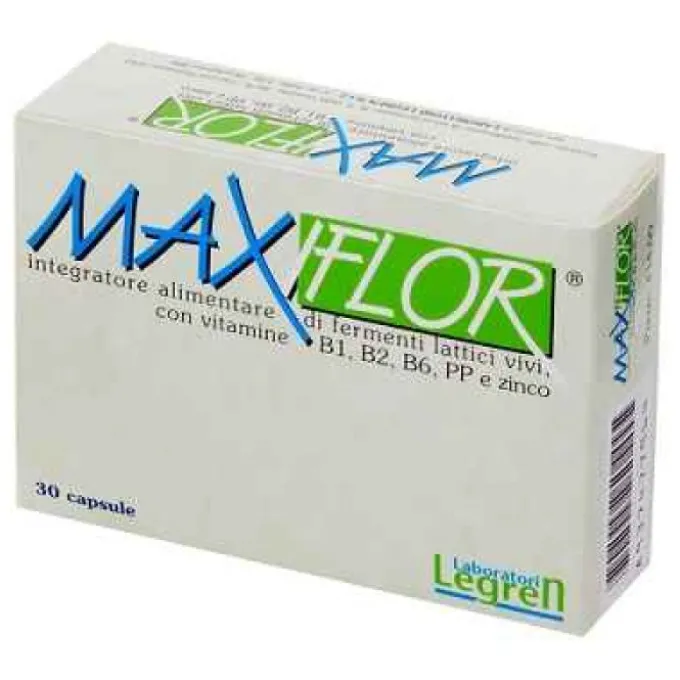 Legren Maxiflor Integratore Ad Alto Dosaggio Di Fermenti Lattici Vivi 30 Capsule