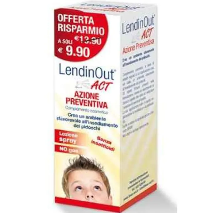 Lendinout Act Spray Azione Preventiva Pidocchi 100 Ml Spray/Mousse