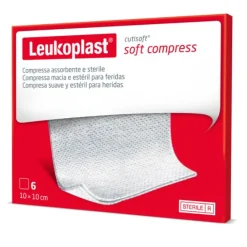 Leukoplast Cutisoft Garza Idrofila 10X10 Cm 6 Compresse Sterili