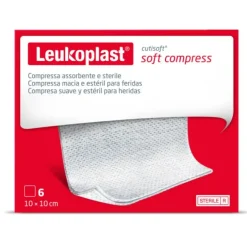 Leukoplast Cutisoft Garza Idrofila 10X10 Cm 6 Compresse Sterili
