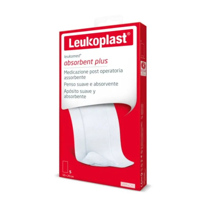 Leukoplast Leukomed Medicazione Autoadesiva Garza Tessuto Non Tessuto 10X20 Cm